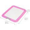 imagePee Pad Holder Small Puppy Pad Holder Secured Latches NonSkid Rubber Feet High Polish Finish for Easy Cleaning Leak Protection Indoor Potty Tray Fits 14quotx17quot Pad or Larger Pink
