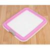 imagePee Pad Holder Small Puppy Pad Holder Secured Latches NonSkid Rubber Feet High Polish Finish for Easy Cleaning Leak Protection Indoor Potty Tray Fits 14quotx17quot Pad or Larger Pink