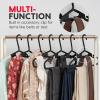 image50Pack Plastic Clothes Hangers  33 Qt Underbed Storage Bin Set  Flexible Hangers with Hooks ampamp Stackable Buckled Organizers for Closet Dorm Bedroom  3Pack Storage BlackWhite