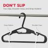 image50Pack Plastic Clothes Hangers  33 Qt Underbed Storage Bin Set  Flexible Hangers with Hooks ampamp Stackable Buckled Organizers for Closet Dorm Bedroom  3Pack Storage BlackWhite