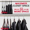 image50Pack Plastic Clothes Hangers  33 Qt Underbed Storage Bin Set  Flexible Hangers with Hooks ampamp Stackable Buckled Organizers for Closet Dorm Bedroom  3Pack Storage BlackWhite