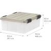 imageIRIS USA 16 Qt Storage Bins with Gasket Seal Lid 3 Pack  BPAFree Heavy Duty Moving Containers Tight Latch Weather Proof Tote WEATHERPRO  ClearChrome27 Qt  3 Pack