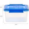 imageIRIS USA 5Pack 65qt WEATHERPRO Airtight Plastic Storage Bin with Lid and Seal and Secure Latching Buckles