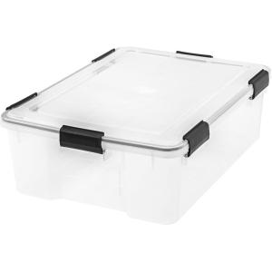 imageIRIS 412 Quart WeatherPro Storage Container Box Bin with Seal Latching Lid Clear