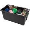 imageRemington 20 Gallon Loackable WEATHERTIGHT Storage Totes with Lids HeavyDuty Durable Stackable Containers 4 Pack  Green Lid Large Garage Organizing Bins Rugged Sturdy Equipment Utility Tool Box874 Quart