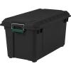 imageRemington 20 Gallon Loackable WEATHERTIGHT Storage Totes with Lids HeavyDuty Durable Stackable Containers 4 Pack  Green Lid Large Garage Organizing Bins Rugged Sturdy Equipment Utility Tool Box874 Quart