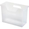imageIRIS USA Medium Portable Desktop File Box with Open Top Side Handles Hanging File Folders Tabs ampamp Inserts Letter Size For Magazines Newspapers Mail Books Notebooks Binder Homework ClearMedium