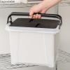 imageIRIS USA Portable File Box With Handle Slim wOrganizer Lid Plastic File Organizer Box for Letter Files Hanging Filing Folder Organizer Lockable Secure Buckle BlackClearBlack  4 Pack