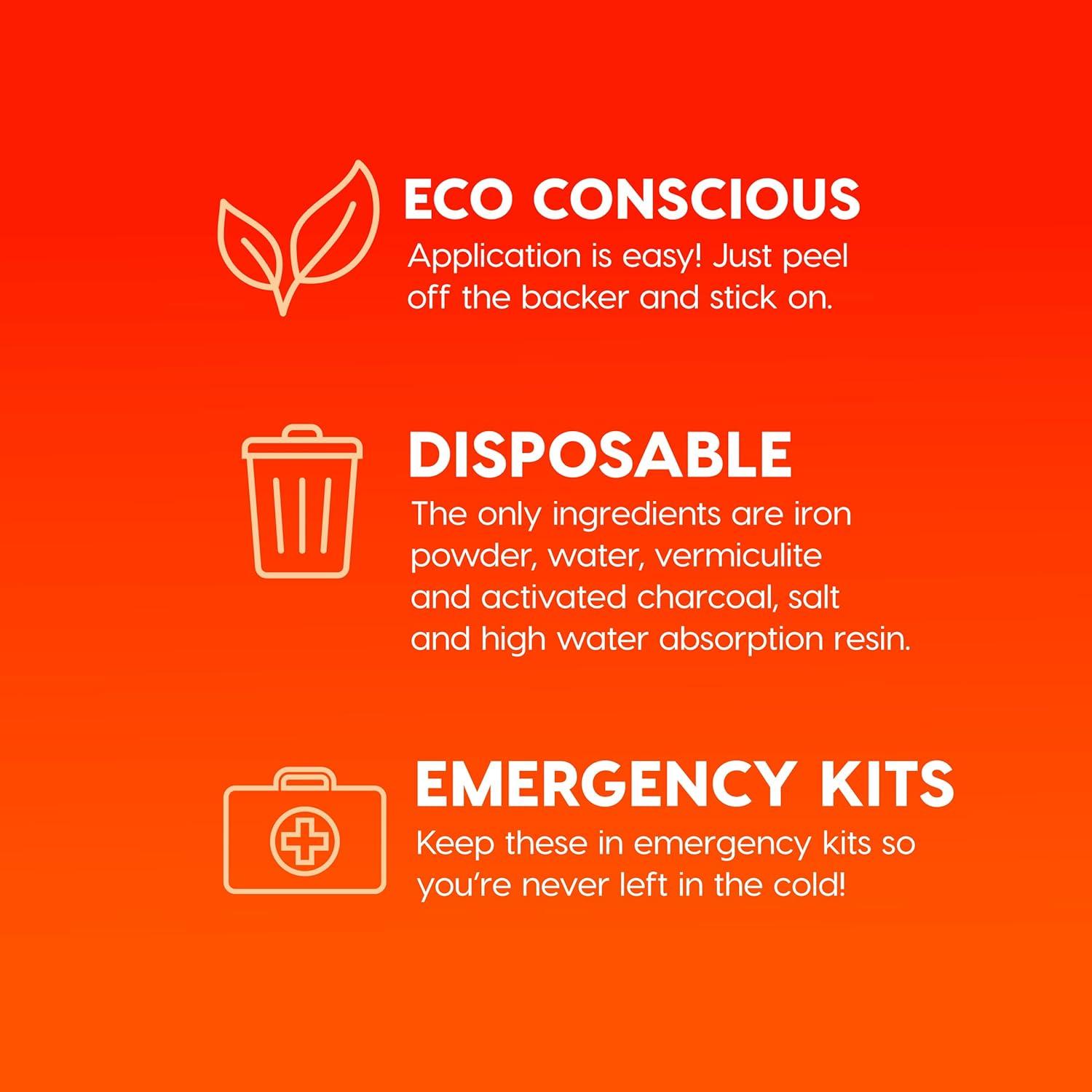 imageIRIS USA Hand Warmers Individual Warmers Pocket WarmersLargeAdhesive  60 Packs