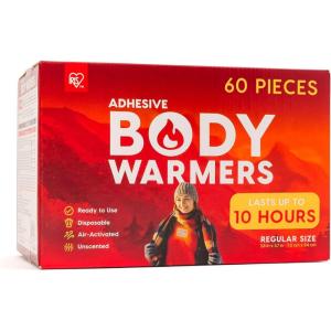 imageIRIS USA Hand Warmers Individual Warmers Pocket WarmersRegularAdhesive  60 Packs