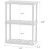 imageIRIS USA 4Shelf Light Duty Plastic Storage Shelves 200lb Capacity 48quot H x 24quot W x 12quot D Medium Modular Shelving Unit Storage Organizer for Bathroom Laundry Garage ampamp Home Storage Rack  White3Tier