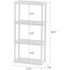 imageIRIS USA 4Shelf Light Duty Plastic Storage Shelves 200lb Capacity 48quot H x 24quot W x 12quot D Medium Modular Shelving Unit Storage Organizer for Bathroom Laundry Garage ampamp Home Storage Rack  White4Tier