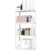 imageIRIS USA 4Shelf Light Duty Plastic Storage Shelves 200lb Capacity 48quot H x 24quot W x 12quot D Medium Modular Shelving Unit Storage Organizer for Bathroom Laundry Garage ampamp Home Storage Rack  White4Tier