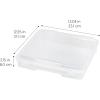 imageIRIS USA Board Game Storage Craft Organizer Box with SnapTight Latch Lid 2Pack Portable Plastic Case Bin for Puzzles Magazines Hobbies Art Supplies Fits 85quot x 11quot ampamp A4 Papers Thick Clear