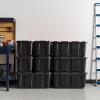 imageIRIS USA 12 Gallon 4 Pack  27 Gallon 4 Pack Heavy Duty Storage Bins with Lids Snap On Lid Stackable Industrial Totes Rugged Tubs Garage Organization Reusable  Total 8 Units  Black