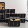 imageIRIS USA 12 Gallon 4 Pack  27 Gallon 4 Pack Heavy Duty Storage Bins with Lids Snap On Lid Stackable Industrial Totes Rugged Tubs Garage Organization Reusable  Total 8 Units  BlackGray