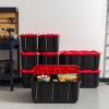 imageIRIS USA 12 Gallon 4 Pack  27 Gallon 4Pack Heavy Duty Storage Bins with Lids Snap On Lid Stackable Industrial Totes Rugged Tubs Garage Organization Reusable  Total 8 Units  BlackRed