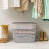 imageIRIS USA Plastic Storage Bin Tote Organizing Container with Latching Lid Stackable and Nestable 28 Qt  6 Pack