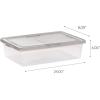 imageIRIS USA Plastic Storage Bin Tote Organizing Container with Latching Lid Stackable and Nestable 28 Qt  6 Pack