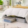 imageIRIS USA Plastic Storage Bin Tote Organizing Container with Latching Lid Stackable and Nestable 28 Qt  6 Pack