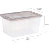 imageIRIS USA Plastic Storage Bin Tote Organizing Container with Latching Lid Stackable and Nestable 58 Qt  5 Pack