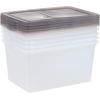 imageIRIS USA Plastic Storage Bin Tote Organizing Container with Latching Lid Stackable and Nestable 58 Qt  5 Pack