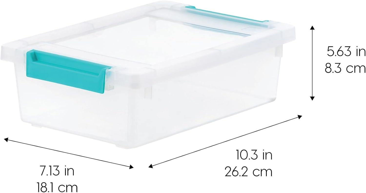 imageIRIS USA 6Pack Storage Bins with Lids 6 Quart  Crystal Clear Shoe Boxes Stackable Containers Organize Shoes Closet Shelves Teacher Tools Classroom Organization Game  BPAFree Plastic2 Qt  6 Pack