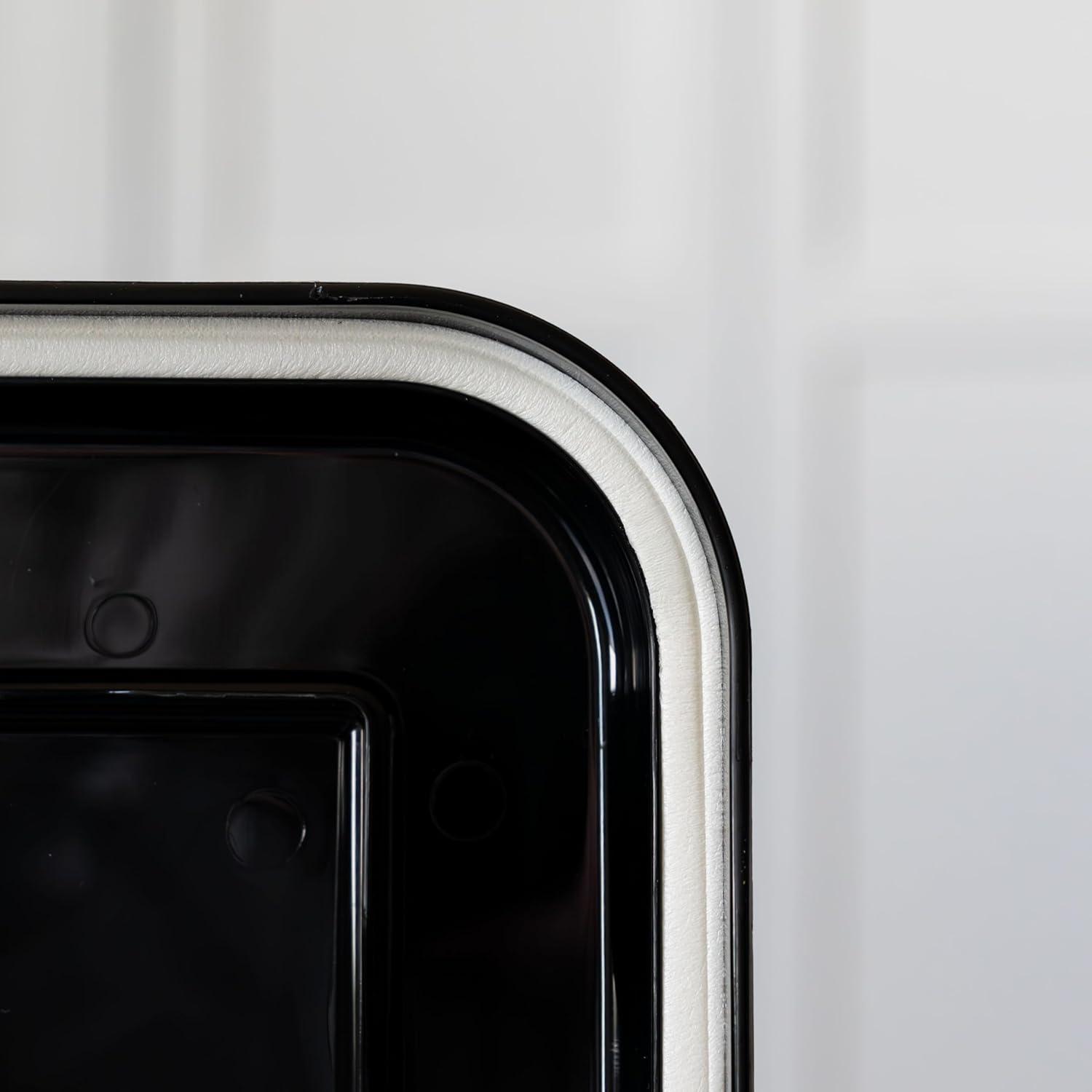 imageIRIS USA Airtight Dog Food Storage Container Up to 54 lbs Attachable Wheels For Dog Cat Bird and Other Pet Food Storage Bin Keep Fresh Translucent Body Easy Mobility 2 Pack BlackBlack