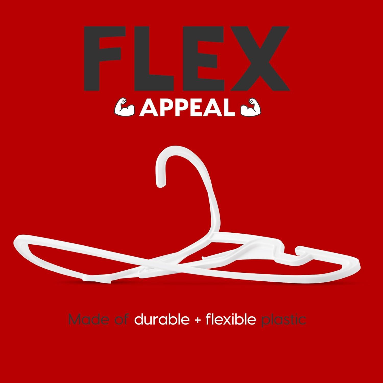 imageIRIS USA Extra Small Hangers 50 Pack 1187quot W x 675quot H Clothes Hangers with Shoulder Grooves S Shaped Design for Shirt Dress Durable Flexible Space Saving Laundry Room Closet Organizer BlackWhite