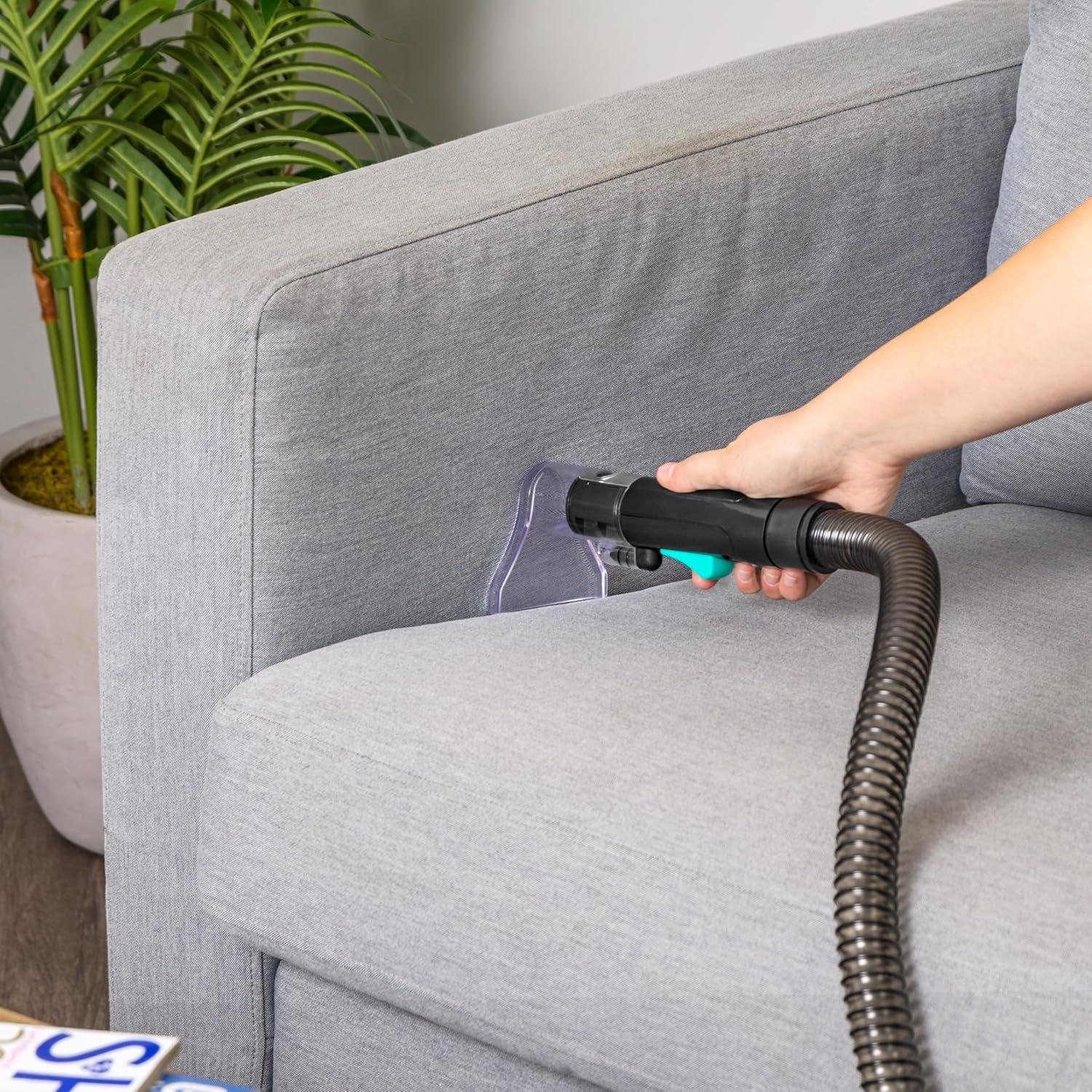 imageIRIS USA Handheld Corded Mattress Vacuum Cleaner Dust Sensor 120V Pet Hair Remover 6500 BPM Agitator Cyclonic HEPA Filter Sofas and Upholstery WhitePortable Spot Cleaner