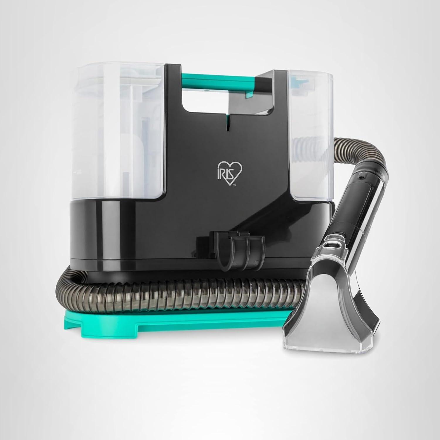 imageIRIS USA Handheld Corded Mattress Vacuum Cleaner Dust Sensor 120V Pet Hair Remover 6500 BPM Agitator Cyclonic HEPA Filter Sofas and Upholstery WhitePortable Spot Cleaner