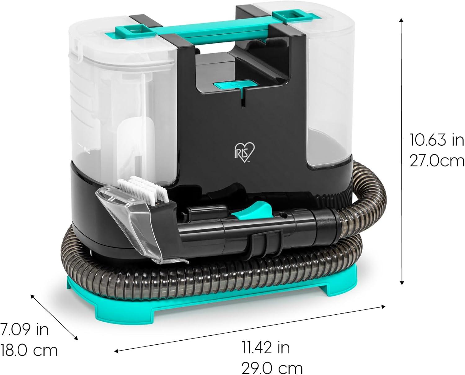 imageIRIS USA Handheld Corded Mattress Vacuum Cleaner Dust Sensor 120V Pet Hair Remover 6500 BPM Agitator Cyclonic HEPA Filter Sofas and Upholstery WhitePortable Spot Cleaner
