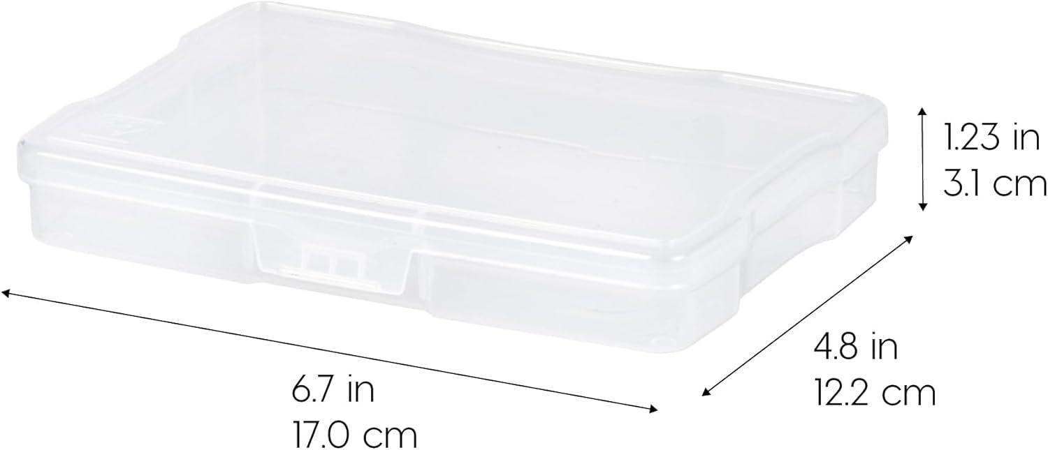 imageIRIS USA Photo Storage Case with 16 Inner 4quot x 6quot Picture Cases Opaque Picture Container with Handle for Privacy LightSensitive Organization for Scrapbooking Stationery Keepsakes Art Supplies BlackFits 4 x 6  10 Pack