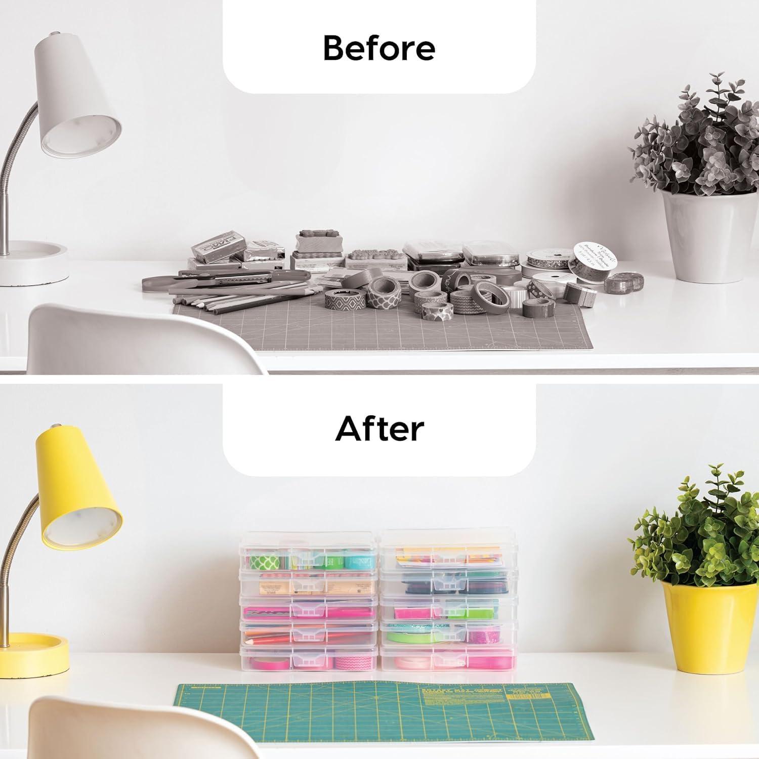 imageIRIS USA Photo Storage Case with 16 Inner 4quot x 6quot Picture Cases Opaque Picture Container with Handle for Privacy LightSensitive Organization for Scrapbooking Stationery Keepsakes Art Supplies BlackFits 4 x 6  10 Pack