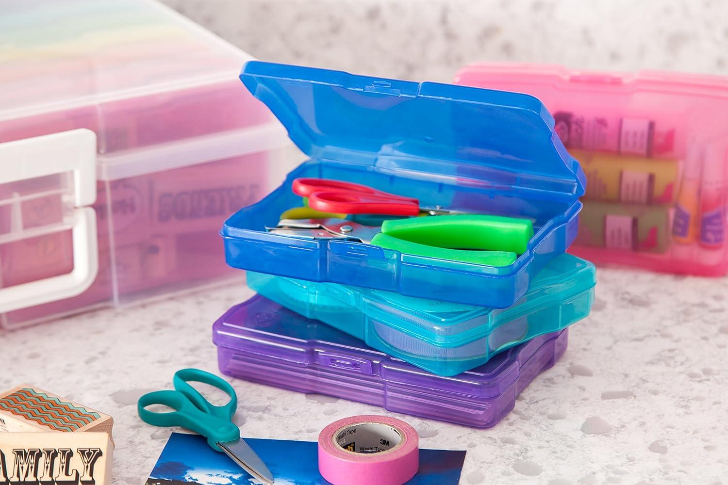 imageIRIS USA Photo Storage Case with 16 Inner 4quot x 6quot Picture Cases Opaque Picture Container with Handle for Privacy LightSensitive Organization for Scrapbooking Stationery Keepsakes Art Supplies BlackFits 4 x 6  16 Color Pack w Outer Case