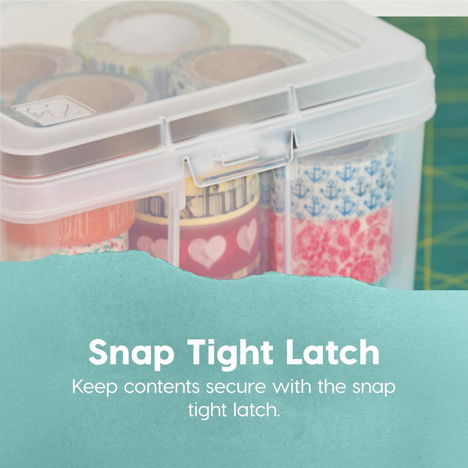 imageIRIS USA Vertical Plastic Flip Top Storage Containers Bins with Lids for Pantry Home Office Organization Large Stackable Hinged Organizer with Latches Clear 4 PackMedium  10 Pack