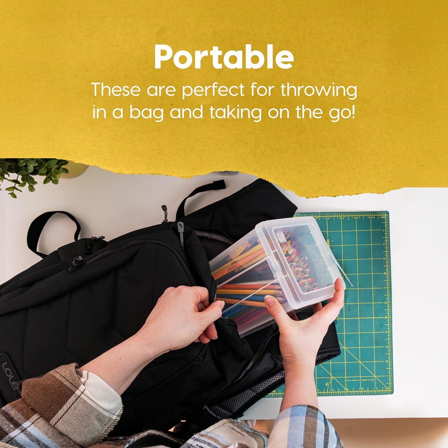 imageIRIS USA Vertical Plastic Flip Top Storage Containers Bins with Lids for Pantry Home Office Organization Large Stackable Hinged Organizer with Latches Clear 4 PackMedium  10 Pack