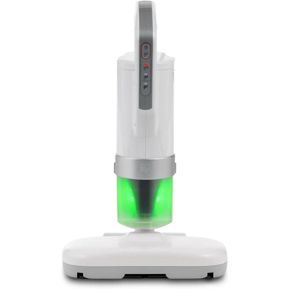 imageIRIS USA Handheld Corded Mattress Vacuum Cleaner Dust Sensor 120V Pet Hair Remover 6500 BPM Agitator Cyclonic HEPA Filter Sofas and Upholstery WhiteHandheld Mattress Vacuum