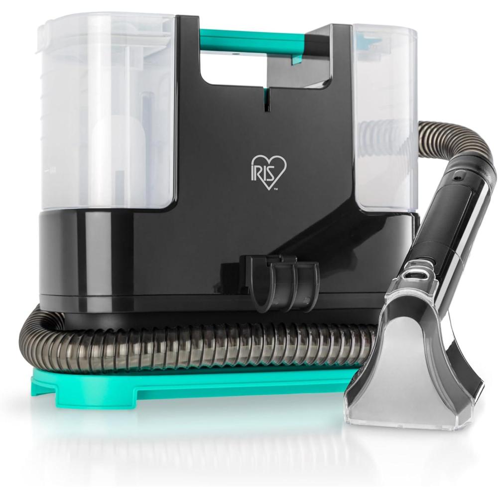 imageIRIS USA Handheld Corded Mattress Vacuum Cleaner Dust Sensor 120V Pet Hair Remover 6500 BPM Agitator Cyclonic HEPA Filter Sofas and Upholstery WhitePortable Spot Cleaner