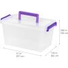 imageIRIS USA 1 Qt Plastic Storage Bins with Lids 2 Pack Craft Storage Container Sensory Bin Organizing Containers for Home Office ampamp Art Supplies Stackable WhiteSTACK  CARRY  6 PACK