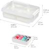 imageIRIS USA 1 Qt Plastic Storage Bins with Lids 2 Pack Craft Storage Container Sensory Bin Organizing Containers for Home Office ampamp Art Supplies Stackable WhiteWHITE LAYERED STACK  CARRY  2 LAYER 2 PACK