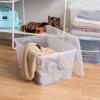 imageIRIS USA 4Pack Storage Bins with Lids 58 Quart Clear Stackable Containers Box Organize Shoes Closet Shelves Clothes Blankets Towels  BPAFree Plastic