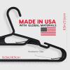 imageIRIS USA Extra Small Hangers 50 Pack 1187quot W x 675quot H Clothes Hangers with Shoulder Grooves S Shaped Design for Shirt Dress Durable Flexible Space Saving Laundry Room Closet Organizer BlackBlack
