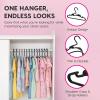 imageIRIS USA Extra Small Hangers 50 Pack 1187quot W x 675quot H Clothes Hangers with Shoulder Grooves S Shaped Design for Shirt Dress Durable Flexible Space Saving Laundry Room Closet Organizer BlackBlack