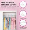 imageIRIS USA Extra Small Hangers 50 Pack 1187quot W x 675quot H Clothes Hangers with Shoulder Grooves S Shaped Design for Shirt Dress Durable Flexible Space Saving Laundry Room Closet Organizer BlackWhite