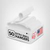 imageIRIS USA Extra Small Hangers 50 Pack 1187quot W x 675quot H Clothes Hangers with Shoulder Grooves S Shaped Design for Shirt Dress Durable Flexible Space Saving Laundry Room Closet Organizer BlackWhite