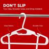 imageIRIS USA Extra Small Hangers 50 Pack 1187quot W x 675quot H Clothes Hangers with Shoulder Grooves S Shaped Design for Shirt Dress Durable Flexible Space Saving Laundry Room Closet Organizer BlackWhite