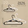 imageIRIS USA Extra Small Hangers 50 Pack 1187quot W x 675quot H Clothes Hangers with Shoulder Grooves S Shaped Design for Shirt Dress Durable Flexible Space Saving Laundry Room Closet Organizer BlackBlack
