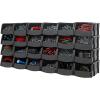 imageIRIS USA Extra Small Stackable Storage Bins 15Pack 55 x 45 x 3 inch Made in USA Plastic Open Front Shelf Bin for Organizing Parts Hardware Tools Supplies Garage Shelf Pantry  BlackExtra Small