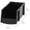 imageIRIS USA Extra Small Stackable Storage Bins 15Pack 55 x 45 x 3 inch Made in USA Plastic Open Front Shelf Bin for Organizing Parts Hardware Tools Supplies Garage Shelf Pantry  BlackLarge